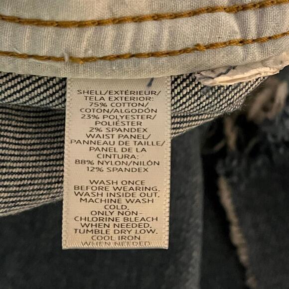 Lou & Grey Distressed Stretch Jeans Size 29 Mid Rise Slim Straight Leg - Picture 7 of 8